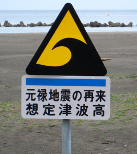 Figure 2: A tsunami hazard zone sign in Japan. Source: Ruth (04.04.2016).